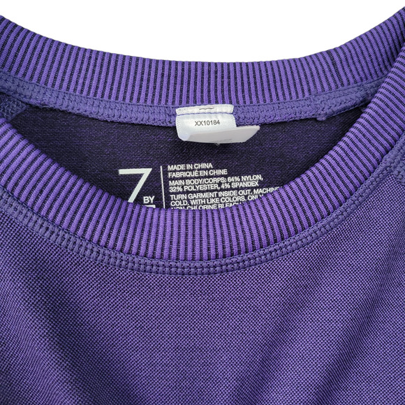 Z by Zella Long Sleeve Stretch Crop Activewear Purple/Black Women Sz L - Picture 6 of 11
